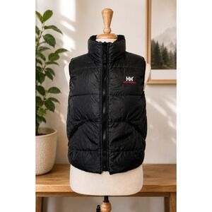 Helly Hansen Reversible Puffer Vest Blue Black Size M Streetwear Cozy Fall